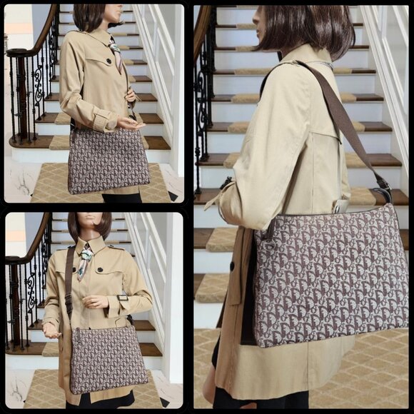 Dior Brown Oblique Canvas Messenger Bag - Picture 16 of 17